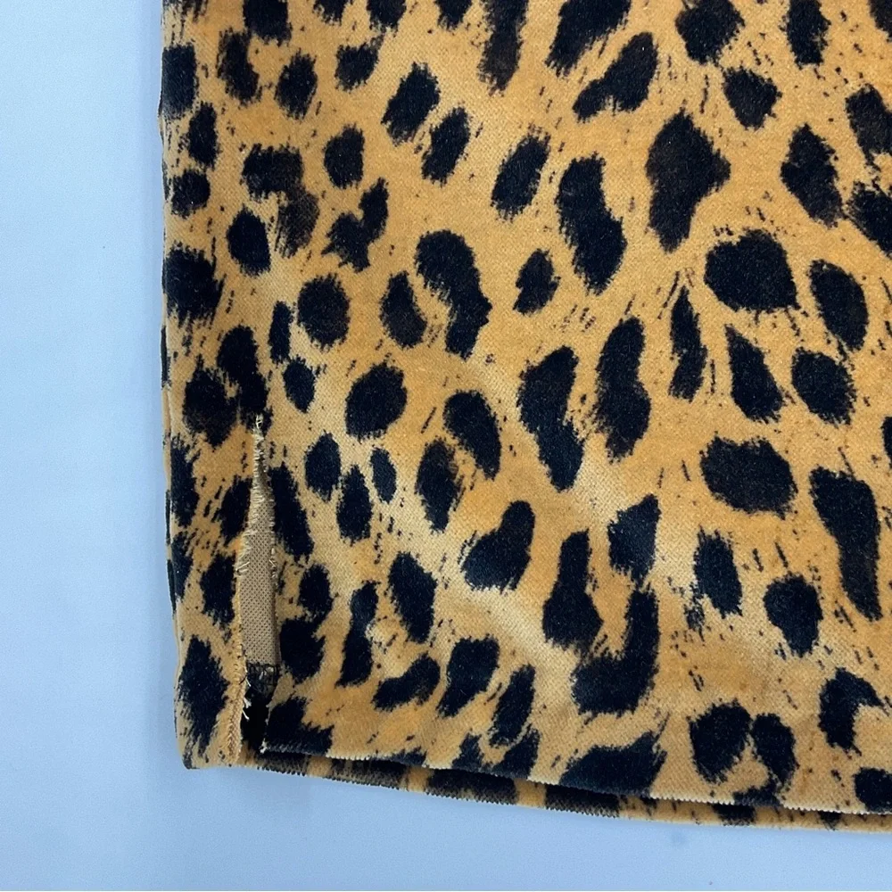 Tripp NYC RARE Vintage 80’s Punk Leopard Print Faux Fur Mini Skirt Small Altered